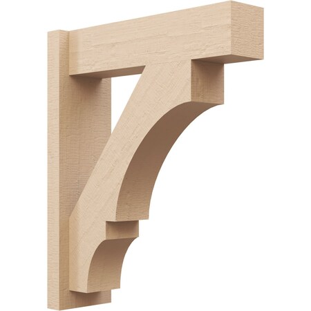 Ekena Millwork 5 1/2-in W x 18-in D x 22-in H Balboa Block Rough Cedar Woodgrain TimberThane Outlooker, Primed Tan OUTUR055X18X22BOA44RCPR